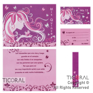 INV 7152-4 15 A�OS RULOS MARIPOSAS LILA Y ROSA x 10
